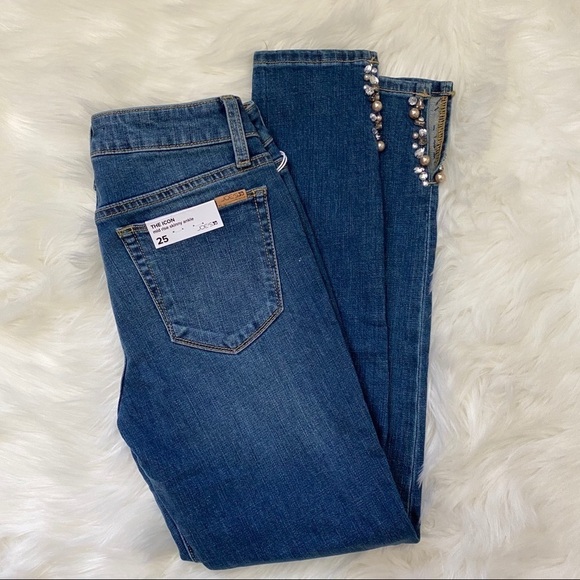 Joe’s Jeans Icon Midrise Skinny Ankle Gem Slit 26 - Picture 8 of 8